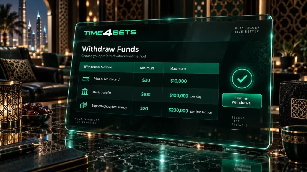 Time4Bets withdrawal