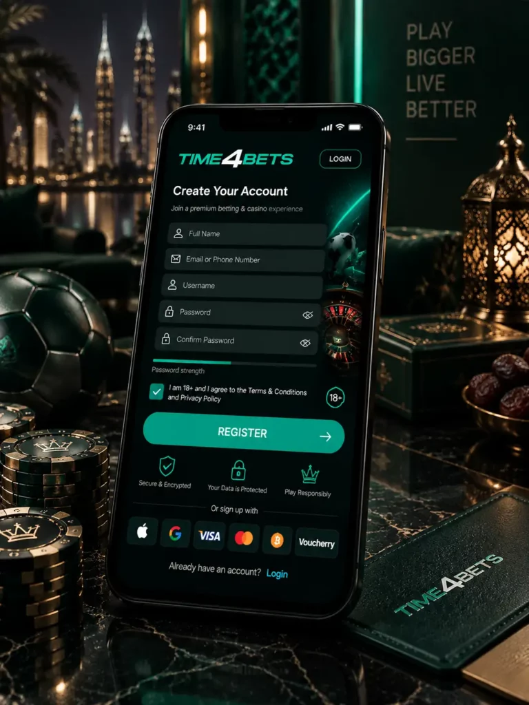 time4bets register