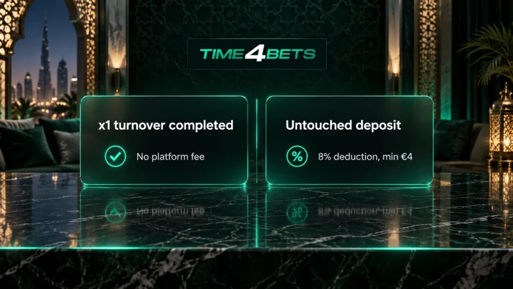 time4bets withdrawal fee