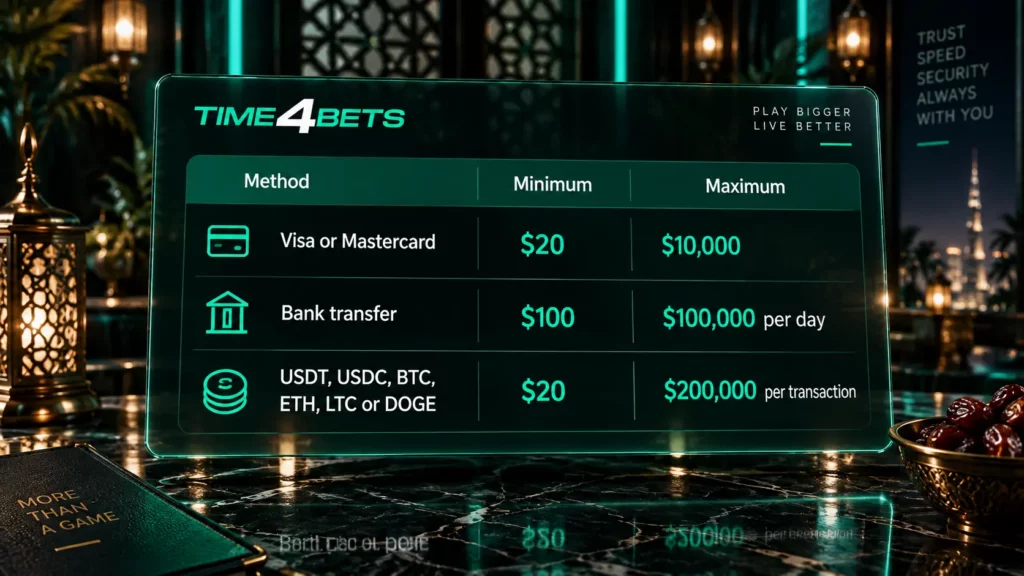 time4bets withdrawal limits