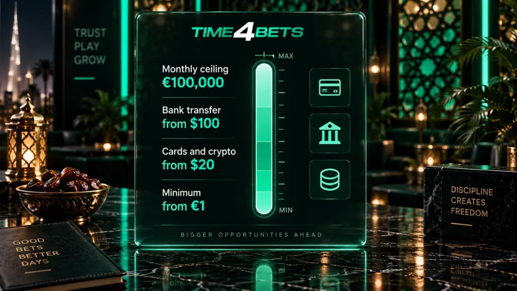 time4bets withdrawal minimum maximum