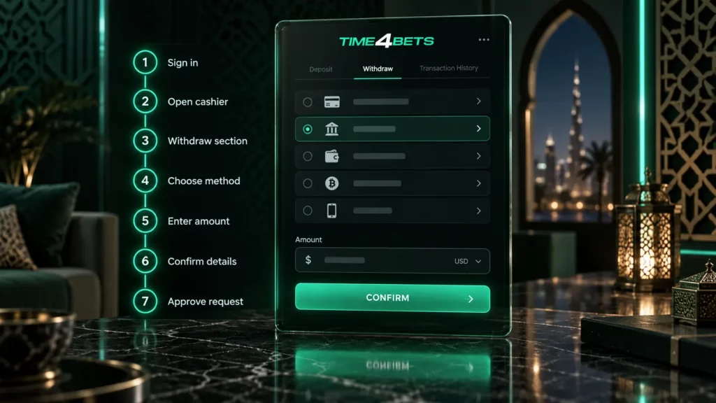 time4bets withdrawal steps