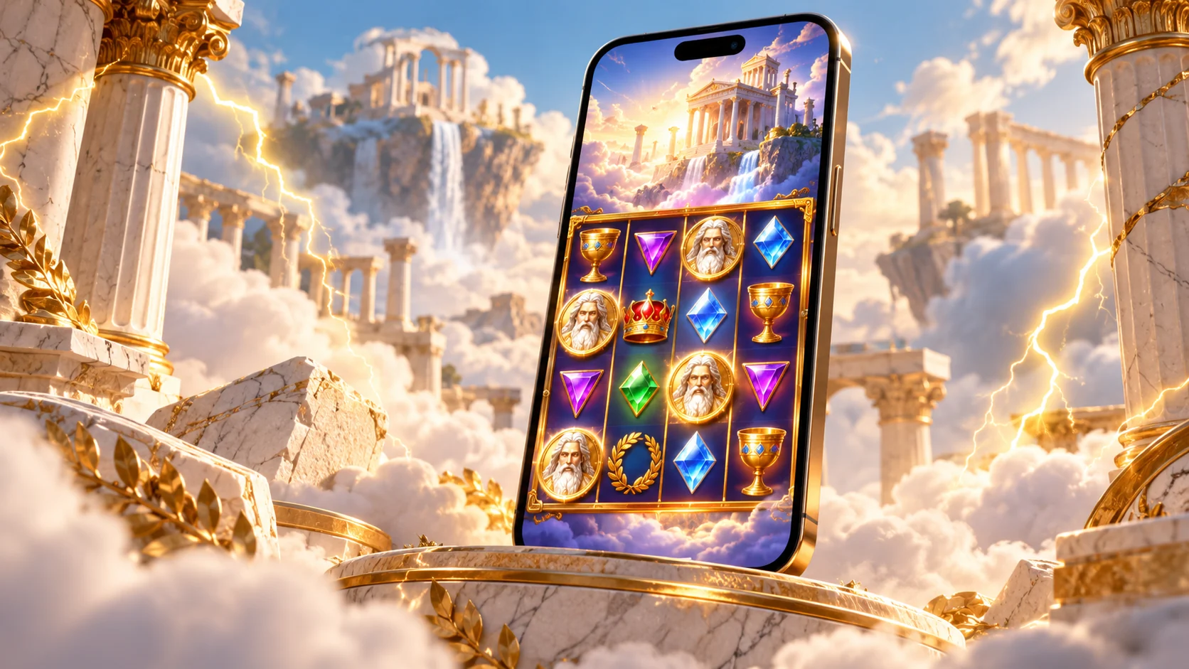 Gates of Olympus mobile slot gameplay on a smartphone