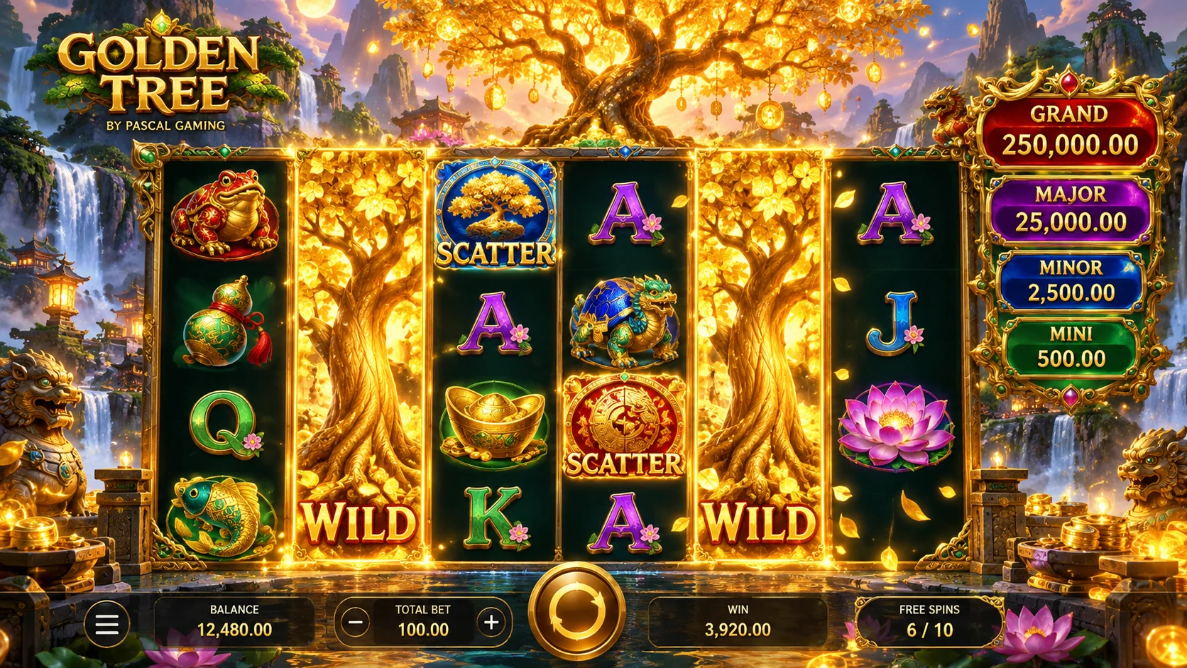 Golden Tree Pascal Gaming slot gameplay