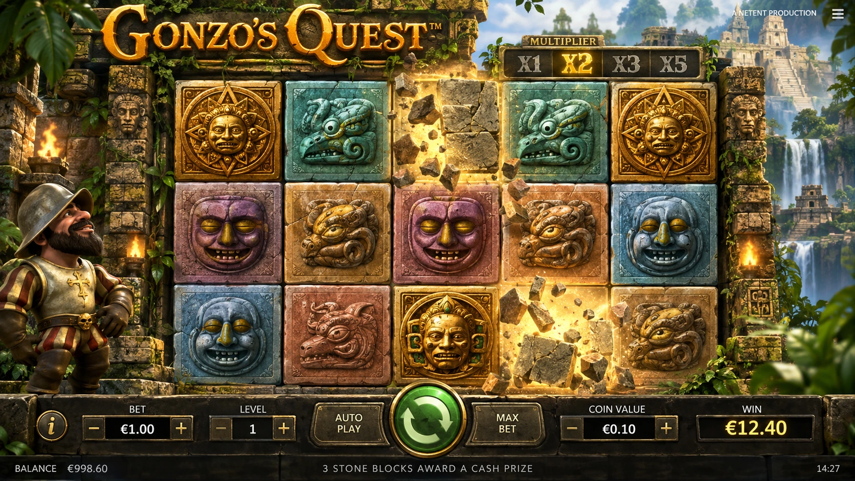 Gonzo’s Quest slot Avalanche game screen